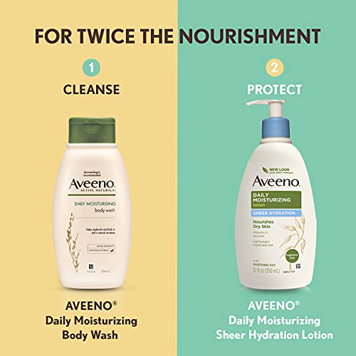 Aveeno Sheer Hydration Daily Moisturizing Lotion for Dry Skin with Soothing O...