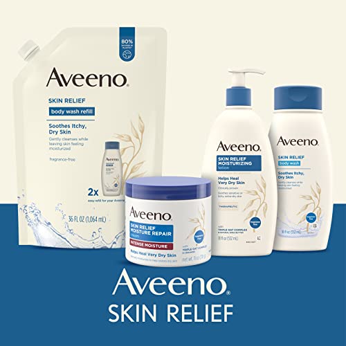 Aveeno Skin Relief Fragrance-Free Moisturizing Lotion for Sensitive Skin, wit...