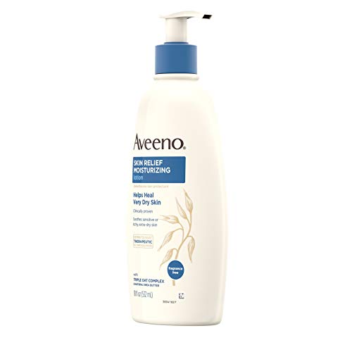 Aveeno Skin Relief Fragrance-Free Moisturizing Lotion for Sensitive Skin, wit...