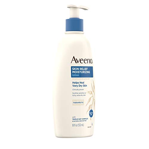Aveeno Skin Relief Fragrance-Free Moisturizing Lotion for Sensitive Skin, wit...