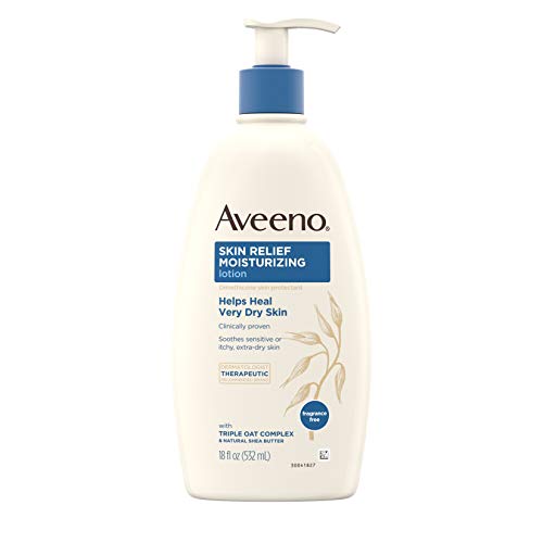 Aveeno Skin Relief Fragrance-Free Moisturizing Lotion for Sensitive Skin, wit...