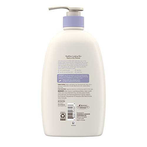 Aveeno Stress Relief Body Wash with Soothing Oat Lavender Chamomile & Ylang-Y...