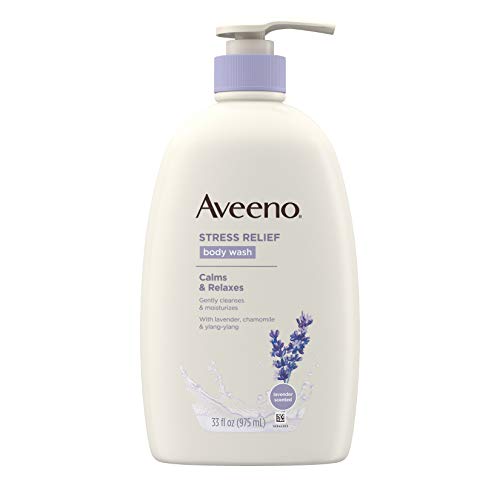 Aveeno Stress Relief Body Wash with Soothing Oat Lavender Chamomile & Ylang-Y...