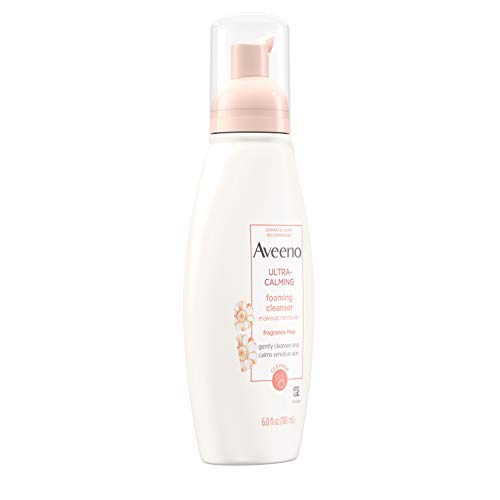 Aveeno Ultra-Calming Foaming Cleanser & Makeup Remover Facial Cleanser with C...