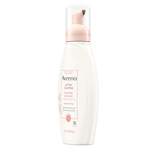 Aveeno Ultra-Calming Foaming Cleanser & Makeup Remover Facial Cleanser with C...