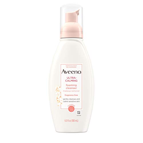 Aveeno Ultra-Calming Foaming Cleanser & Makeup Remover Facial Cleanser with C...
