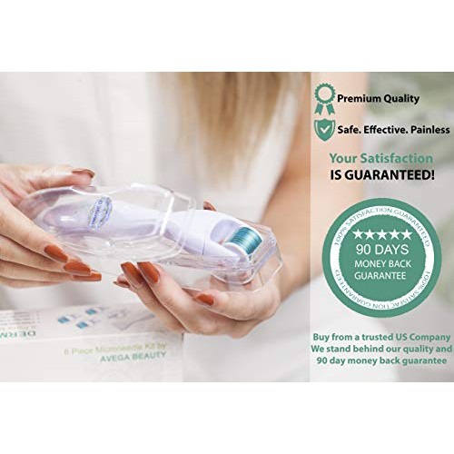 Derma Roller Kit for Face & Body: 0.25mm Length Microneedle Dermaroller Tool ...