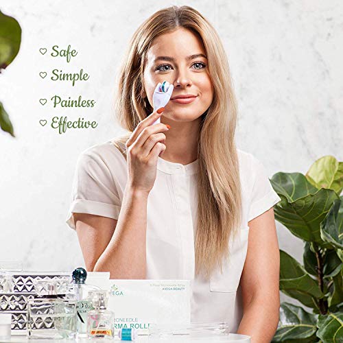 Derma Roller Kit for Face & Body: 0.25mm Length Microneedle Dermaroller Tool ...
