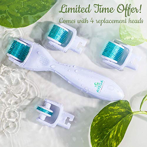 Derma Roller Kit for Face & Body: 0.25mm Length Microneedle Dermaroller Tool ...