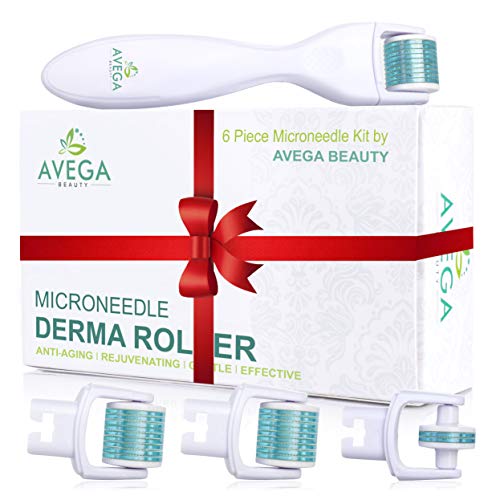 Derma Roller Kit for Face & Body: 0.25mm Length Microneedle Dermaroller Tool ...