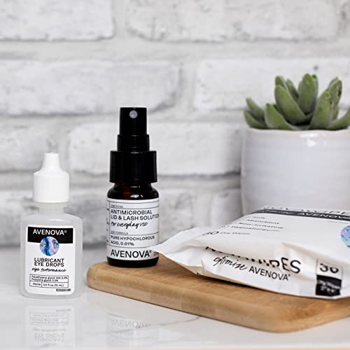 Avenova Eyelid and Eyelash Cleanser with NovaWipes, Avenova Moist Heating Eye...