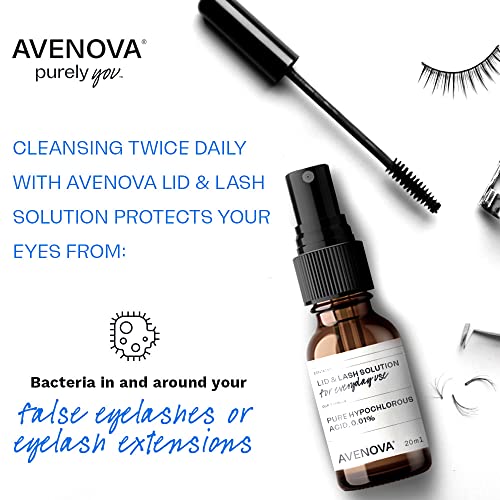 Avenova Eyelid and Lash Cleanser Spray with NovaWipes, Contains Pure Hypochlo...