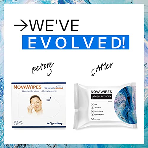 NovaWipes By Avenova – Soft, Strong, Hypoallergenic, Non-Irritating, Durable,...