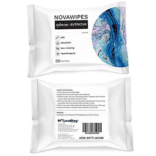 NovaWipes By Avenova – Soft, Strong, Hypoallergenic, Non-Irritating, Durable,...