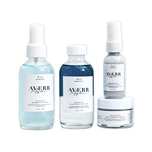 Averr Aglow Forever Radiant Kit, Anti-Aging Cleansing Dew Moisturizer, Recove...