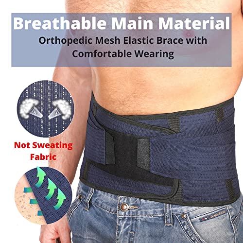 Back Support Lower Back Brace Provides Back Pain Relief - Breathable Lumbar S...