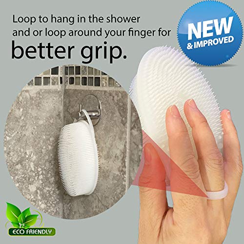 Avilana 3 in 1 Exfoliating Silicone Body Scrubber Easy to Clean, Lathers Well...