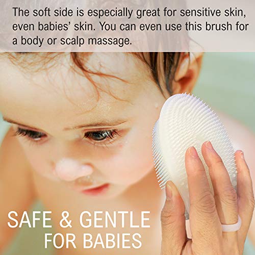 Avilana 3 in 1 Exfoliating Silicone Body Scrubber Easy to Clean, Lathers Well...