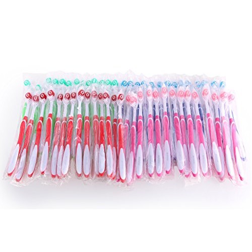 148 Individually Packaged Quality Large Head Medium Bristle Disposable Bulk T...