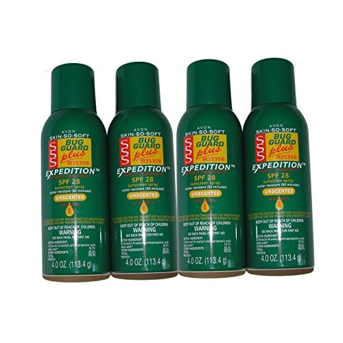 4 Avon Skin So Soft Bug Guard Plus Expedition Insect Repellent Aerosol Spray