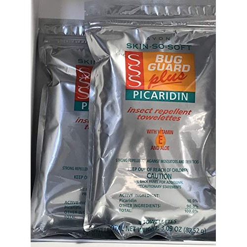 Avon Lot of 2 Skin So Soft Bug Guard + Picaridin Towelettes 8's