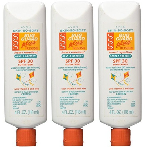 LOT OF 3 AVON Skin-So-Soft Bug Guard Plus IR3535 SPF 30 Lotions