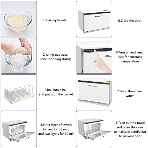 AW 3in1 23L Hot Towel Warmer Heat Cabinet Machine Nail Facial Skin Spa Massag...