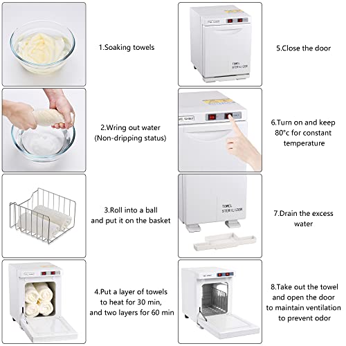 AW Portable 5L Mini Towel Warmer Hot Cabinet Beauty Salon Spa Nail Facial Ski...