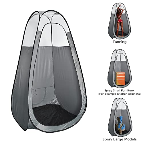 AW Portable Spray Tanning Tent Pop Up Oxford Booth Airbrush Sunless Clear Window