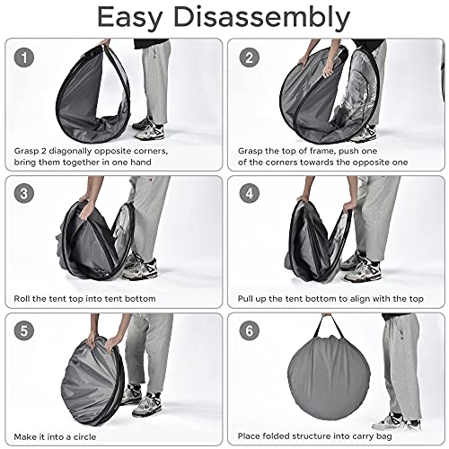 AW Portable Spray Tanning Tent Pop Up Oxford Booth Airbrush Sunless Clear Window