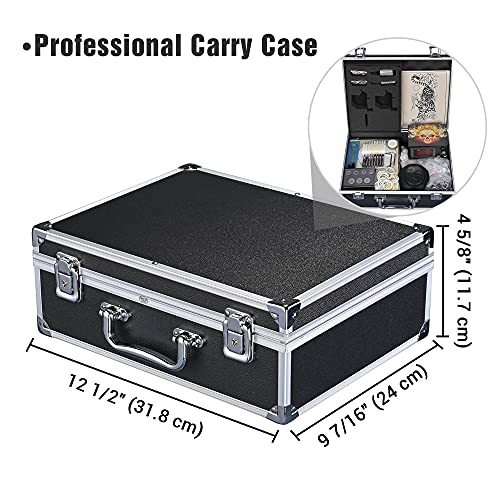 AW Tattoo Machine Complete Tattoo Kit 54 Color Ink 4 Machine Guns Set Foot Pe...