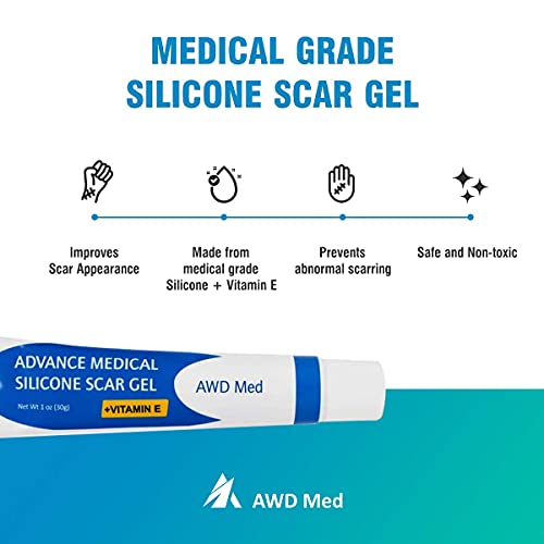 AWD Advanced Silicone Gel Medical Grade - Old & New Scar Removal Gels for Sur...