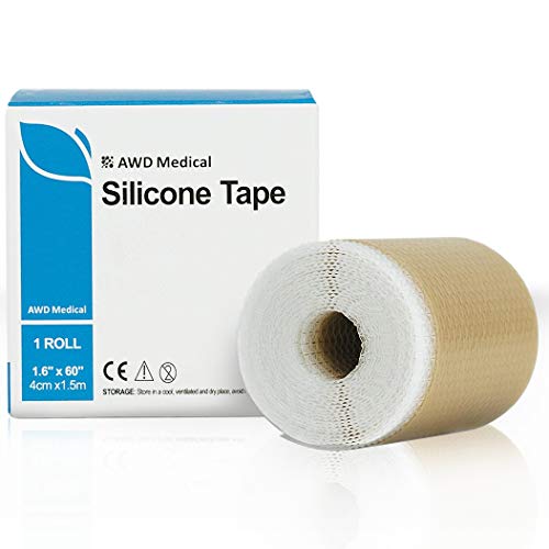 AWD Medical Grade Soft Silicone Gel Tape for Scar Removal (1.6” x 60”) Highly...