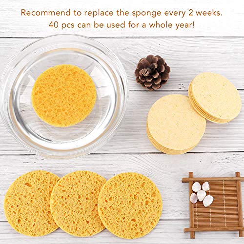 Facial Sponges, Compressed Facial Sponge for Facial Cleansing Facial Deep Cle...