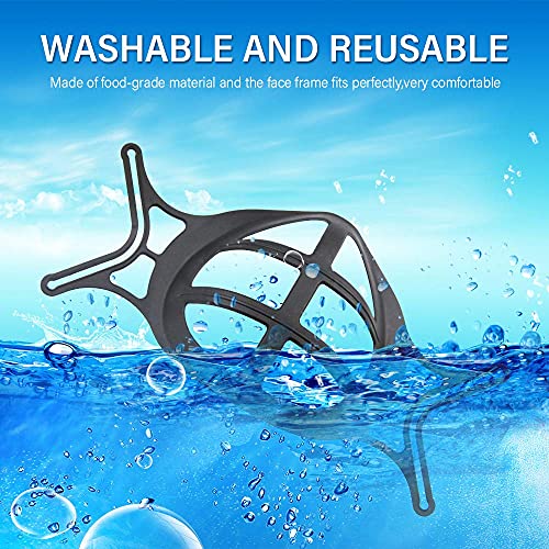 3D Face Mask Bracket Black, Plastic Insert Inner Support Frame for Cloth Mask...