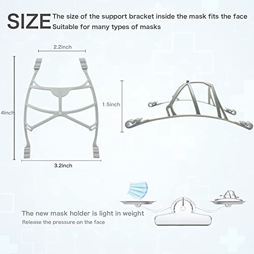 Awolf 5 Pcs Face Mask Bracket Plastic for Cloth Mask Insert Large Adult 3D In...