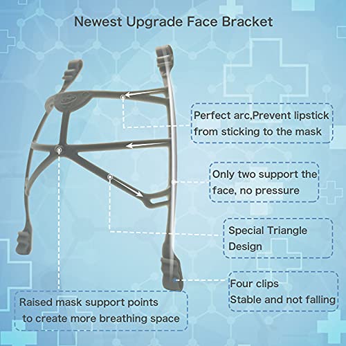 Awolf 5 Pcs Face Mask Bracket Plastic for Cloth Mask Insert Large Adult 3D In...