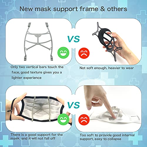 Awolf 5 Pcs Face Mask Bracket Plastic for Cloth Mask Insert Large Adult 3D In...