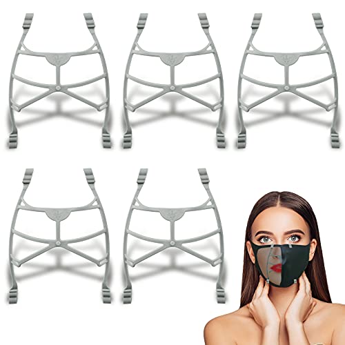 Awolf 5 Pcs Face Mask Bracket Plastic for Cloth Mask Insert Large Adult 3D In...