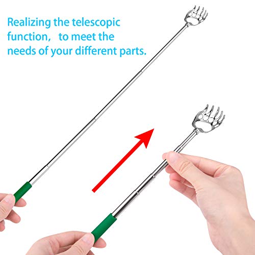 Bear Claw Back Scratcher Extendable, Metal Portable Telescopic Backscratchers...