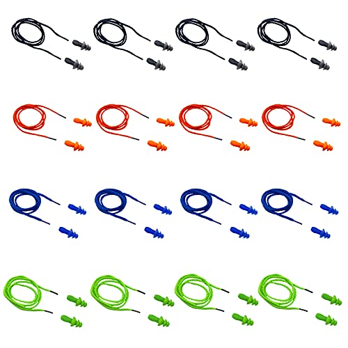 Ear Plugs for Sleeping Noise Canceling, 16 Pairs Reusable Ear Plugs Soft Sili...