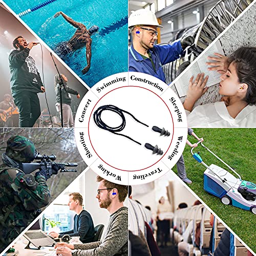 Ear Plugs for Sleeping Noise Canceling, 16 Pairs Reusable Ear Plugs Soft Sili...