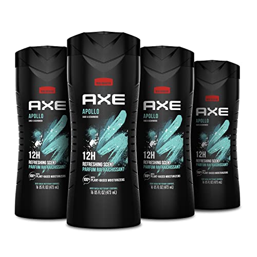 AXE Body Wash for Long Lasting Freshness Apollo Sage & Cedarwood Men's Body W...