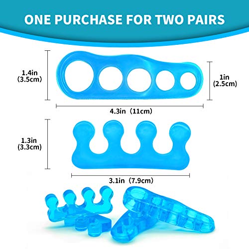 Toe Separators Bunion Corrector Gel Toe Spacers Silicone Hammer Toe Straighte...
