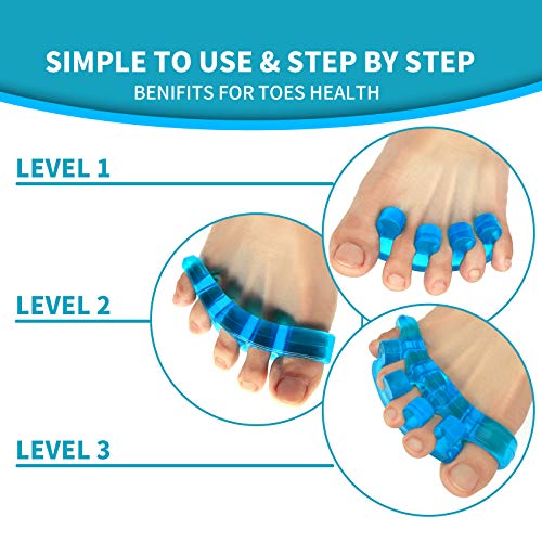 Toe Separators Bunion Corrector Gel Toe Spacers Silicone Hammer Toe Straighte...