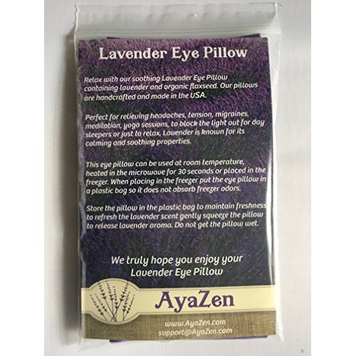 AyaZen Lavender Eye Pillow- Silky Eye Pillow for Yoga, Meditation Relaxation....