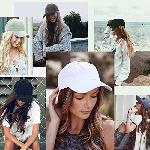 AynnQueen Baseball Cap with Hair Extensions for Women Adjustable Hat with Syn...