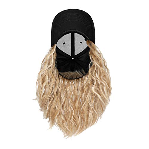 AynnQueen Baseball Cap with Hair Short Bob Hair Extensions for Women 14inch K...