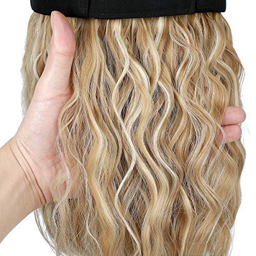 AynnQueen Baseball Cap with Hair Short Bob Hair Extensions for Women 14inch K...