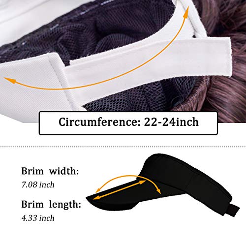 AynnQueen Ponytail Extension with Hat Curly Wavy Ponytail Wig with Visor Cap ...